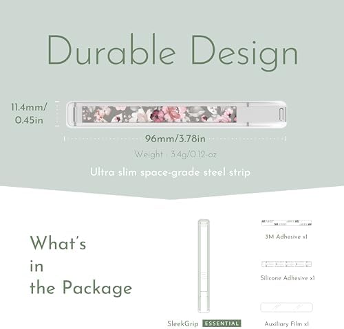 Sleek Strip Ultra-Thin Phone Grip & Kickstand – Lightweight Finger Holder for i Phone & Android – Customizable Loop Design with Dual Viewing Angles – Pocket-Friendly, Strong Adhesive, and Stylish Color Options for Enhanced Mobile Experience