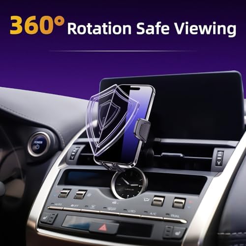 Premium Adjustable Car Phone Holder for Lexus NX Series (2015-2021) | Secure 4-7 Inch Smartphone Cradle with 360-Degree Rotation | Effortless Hands-Free Navigation and Quick Installation | Stylish Vehicle-Specific Accessory for Enhanced Driving Experience