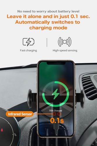 Upgrade Your Mini Cooper with the Persevere Car Phone Holder: Wireless Auto-Open/Close Charging for Circular Displays, Perfect Fit for 4-6.9” Smartphones, Enhanced Compatibility with F65, F66, J01, J05, F01 Models, Effortless Access and Fast Charging for Safe Navigation