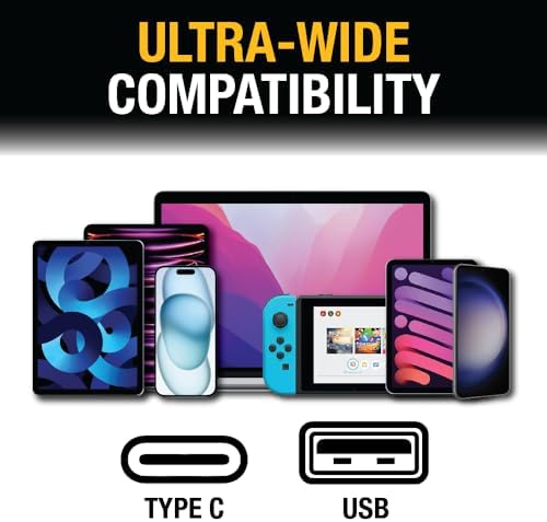 DEWALT 49.5 W Heavy-Duty USB-C and Dual USB Wall Charger Block – Compact Fast Charging Adapter for i Phone 16/15/14, Galaxy, Pixel 4/3 & i Pad – Durable Foldable Design for Ultimate Portability and Versatile Device Compatibility