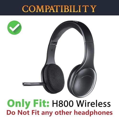 Upgrade Your Logitech H800 Wireless Headphones with SOULWIT Premium Replacement Earpads – Luxurious Protein Leather & High-Density Foam for Enhanced Comfort and Noise Isolation – Effortless Installation and Sleek Black Aesthetic