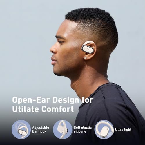 Unleash Your Potential with HILEO Open Ear Bluetooth 5.2 Wireless Earbuds – 90-Hour Battery Life for Endurance Athletes – Exceptional Sound Clarity in a Lightweight Sporty Design – Ideal for Running, Workouts, and Active Lifestyles – Convenient Sleek Black Charging Case for On-the-Go Use – Effortless Connectivity for All Your Devices