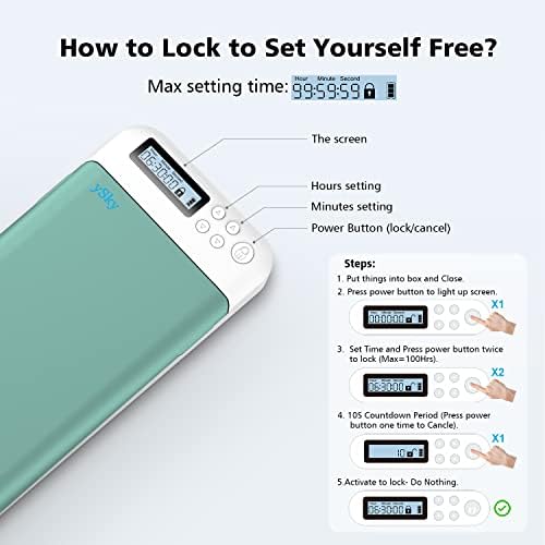 Cell Phone Lock Box with Timer,Portable Timed Phone Lock Box for iPhone and Android Phones, Self-Control Timer Phone Locker to Help Kids,Students Focus Back – Enhanced Compatibility and Speed