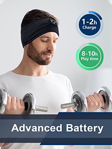 Ultimate Comfort Bluetooth Sleep Headphones – Innovative Wireless Headband Design for Meditation, Yoga, Travel, and Rest – 10-Hour Battery Life for Non-Stop Audio Enjoyment – Soft, Stretchy Fabric Ensures a Secure Fit During Activities – Effortless Bluetooth Pairing with Universal Device Compatibility