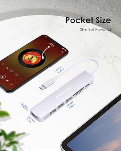 Elevate Your Connectivity with the LENTION USB C Hub: 100 W Fast Charging, 4 K HDMI Output, Dual Card Reader, and Versatile USB 3.0/2.0 Compatibility for Mac Book Pro, Mac Air, Surface, Chromebook, and More – Sleek Space Gray Design for Professionals and Creatives Seeking Enhanced Performance and Productivity