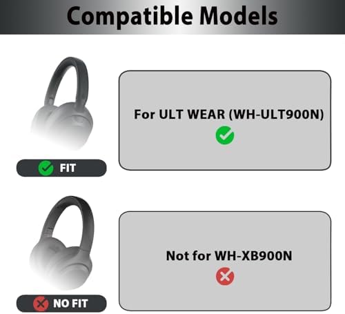 Upgrade Your Audio Experience with Adhiper Replacement Ear Pads for Sony WH-ULT900 N – Ultra-Soft Protein Leather & Premium Noise Reduction Foam for Superior Comfort and Sound Isolation – Effortless Installation & Enhanced Compatibility in Sleek Black