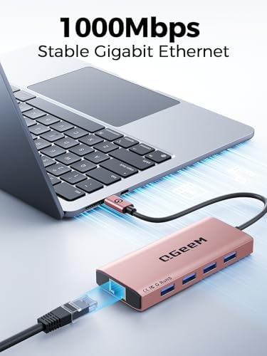Unlock Seamless Connectivity with the QGee M 9-in-1 USB C Hub – The Ultimate Multi-Port Adapter for High-Speed Data Transfer, 4 K HDMI Output, and 100 W Power Delivery – Perfectly Compatible with Mac Book Pro, Air, i Pad, Dell, HP, Lenovo, and Chromebook – Compact, Stylish Blue Design for On-the-Go Professionals and Creatives