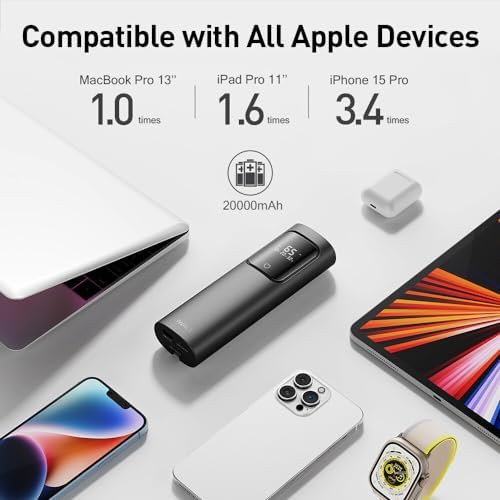 Revolutionize Your Charging Experience with the i WALK 20,000 m Ah Laptop Power Bank – 65 W Multi-Device Fast Charger Featuring Built-in USB-C Cable for Mac Book, i Phone 15/14/13/12, HP, Samsung & Steam Deck – Unmatched Portability and Performance