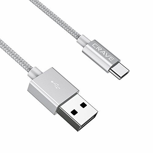 Elevate Your Charging Game with the Crave 3-Foot USB-A to USB-C Cable: Premium Nylon Braided Design for Fast Data Transfer and Universal Compatibility, Stylishly Tangle-Resistant for Home and Office Use, Perfect for All USB-C Devices