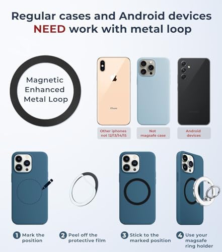 Chic Glitter Magnetic Phone Ring Holder for Mag Safe – Stylish Finger Grip Stand for i Phone, Kindle & Smartphones, Enhanced Stability with Versatile Compatibility for Pop Sockets – Elevate Your Daily Mobile Experience with Glamour and Functionality