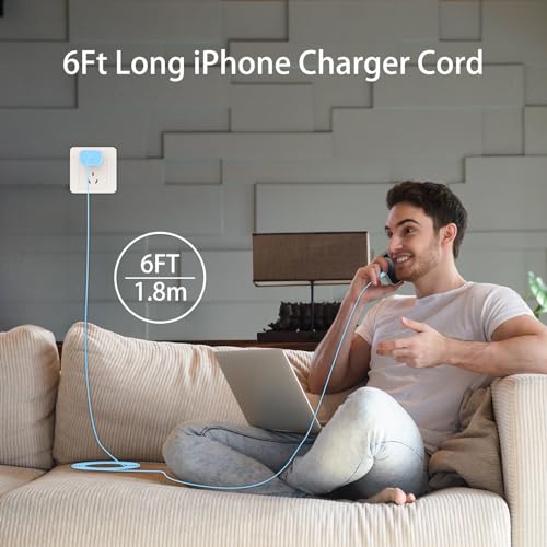 Ultimate i Phone 16 Pro Max Fast Charger with 8 FT USB-C Cable – High-Speed Wall Adapter in Stylish Purple – Compatible with i Phone 15 Series and i Pad Pro – Perfect for Quick Charging on the Go – Enhance Your Charging Experience with Extended Reach and Reliability