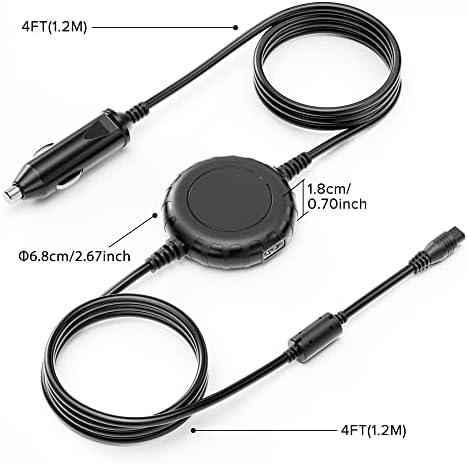 Ultimate Powseed 100 W USB-C Laptop Car Charger for Mac, HP, Dell & More | High-Speed Power Adapter with 5 V 2.1 A USB Port for Universal Compatibility | Efficiently Powers All USB Devices & In-Car Electronics | Ideal for Travel, Boats, and On-the-Go Charging