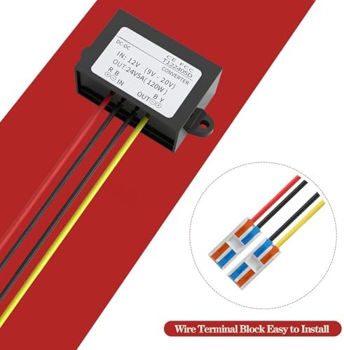 Elevate Your Power Solutions with the Versatile 12 V to 24 V DC-DC Step-Up Converter – Perfect for Golf Carts, LED Lighting, and Automotive Systems – 120 W Output, 5 A Current for Unmatched Efficiency and Easy Installation in Any Setting