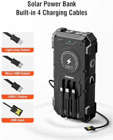 High-Capacity 42800 m Ah Solar Power Bank – Ultimate Outdoor Portable Charger with Wireless Fast Charging & Dual LED Flashlights for i Phone, Samsung, and More – Eco-Friendly Energy Solution Designed for Adventure Seekers