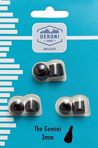 Elevate Your Audio Experience with Dekoni Audio Gemini Bulletz Moldable Memory Foam Earphone Tips – 3 mm Compatibility, Exceptional Noise Isolation, Medium Size, 3-Pack for Ultimate Comfort and Superior Sound Quality