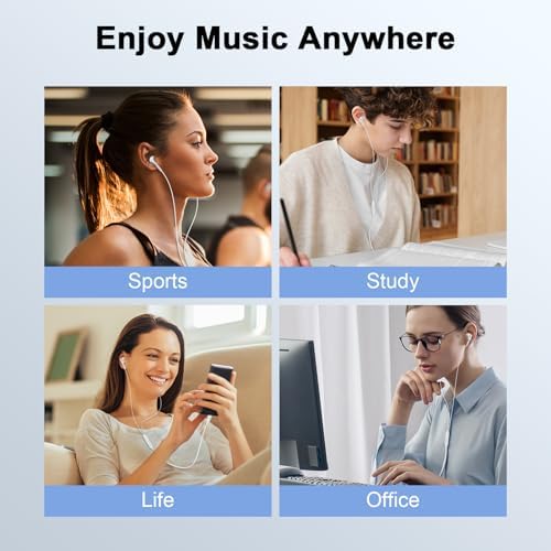 Elevate Your Audio Experience with Premium USB C Earbuds – Dual Pack Wired Headphones for i Phone 16/15 & Samsung Galaxy S Series – Exceptional Hi-Fi Stereo Sound with Built-In Microphone & Convenient Volume Control – Perfect Compatibility with Pixel 9/8/7 for Music Lovers & Active Lifestyles – Durable, Tangle-Free Design for Hassle-Free Use