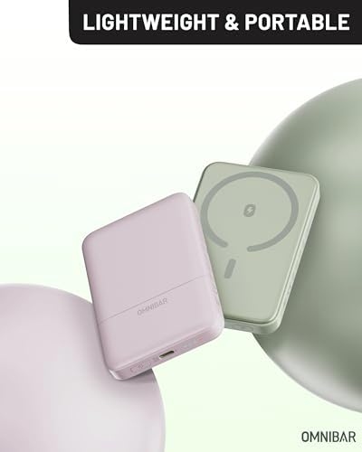 Ultra-Slim Magnetic Power Bank – 5000 m Ah Wireless Charger for i Phone 16 Series with 20 W Fast Charging and USB-C Cable, Stylish Purple Design for Effortless Portability and Enhanced Compatibility