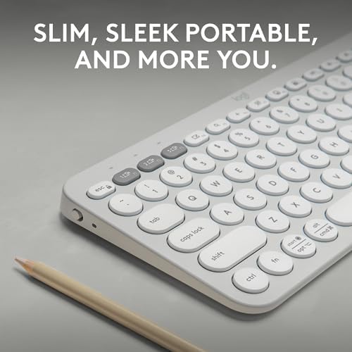 Logitech Pebble Keys 2 K380 s: Versatile Multi-Device Bluetooth Wireless Keyboard with Customizable Shortcuts, Slim & Portable Design for Ultimate Productivity Across Windows, mac OS, i Pad OS, Android, and Chrome OS – Tonal Graphite Finish for Style and Comfort