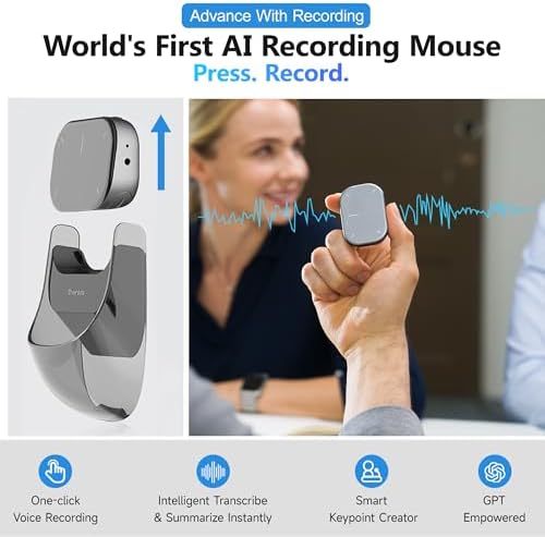 Revolutionize Your Workflow with the 2025 Wireless Mouse: 2-in-1 Detachable Remote Presenter & Ultra-Lightweight Clicker for PC, Mac & Laptop – Perfect for Seamless Presentations and Effortless Navigation – Enhanced Speed & Ergonomic Design for Ultimate Comfort