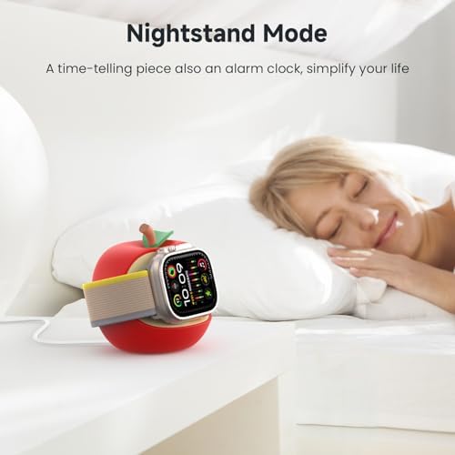 Sleek Magnetic Charging Dock for Apple Watch – Ultra-Fast Portable Charger Stand Compatible with All Models – Stylish Nightstand Display Enhances Your Smartwatch Experience for Home and Travel Use