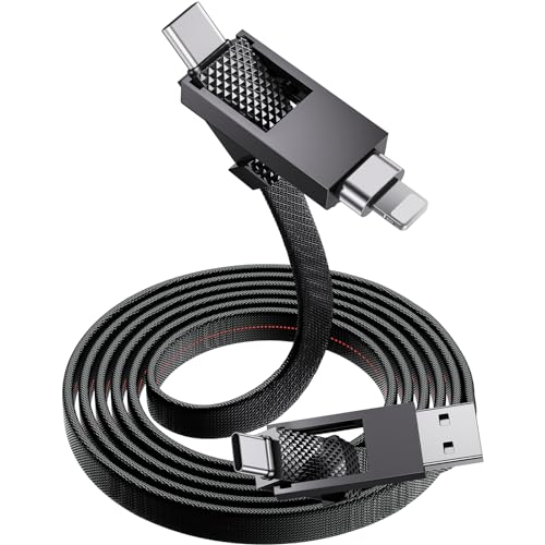 Ultimate 4-in-1 Fast Charging Cable – 5 ft Multi-Device Charger for USB A, USB C & Lightning | 60 W Power & High-Speed Data Transfer | Ideal for i Phone 16/15/14/13 Series & i Pad | Travel-Friendly, Durable, and Versatile Charging Solution Ultimate 4-in-1 Fast Charging Cable – 5 ft Multi-Device Charger for USB A, USB C & Lightning | 60 W Power & High-Speed Data Transfer | Ideal for i Phone 16/15/14/13 Series & i Pad | Travel-Friendly, Durable, and Versatile Charging Solution