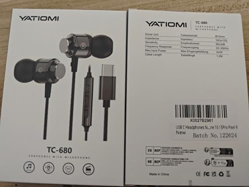 High-Fidelity USB C Earbuds for Samsung Galaxy S24 & S23 Ultra – Exceptional Wired Headphones with Built-In Mic for Crystal-Clear Sound, Magnetic In-Ear Design, and Wide Device Compatibility Including i Phone 16, Galaxy A55 & More – Ideal for Music, Gaming, and Hands-Free Calls