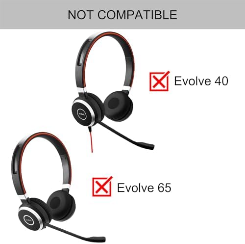Ultimate Comfort Cooling Gel Ear Pad Replacement for Jabra Elite 45 h & Evolve2 65/40 Wireless Headphones – Premium Memory Foam Cushions for Enhanced Audio Clarity and Long-lasting Wear (Black)