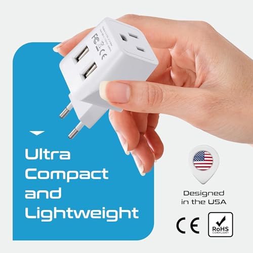 Compact Dual USB Travel Adapter for Effortless Charging in Australia, New Zealand, and China – Essential Type I Plug for Phones, Tablets, and Cameras – Quick Charge Capability with Universal Compatibility for Hassle-Free Global Adventures