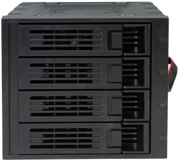 Elevate Your Storage Solutions with the Rosewill Hot-Swap SATA/SAS Hard Disk Drive Cage – Convert 3 x 5.25-Inch Bays to 4 x 3.5-Inch for Enhanced Performance and Seamless Access – Ideal for Efficient Data Management in Black Finish