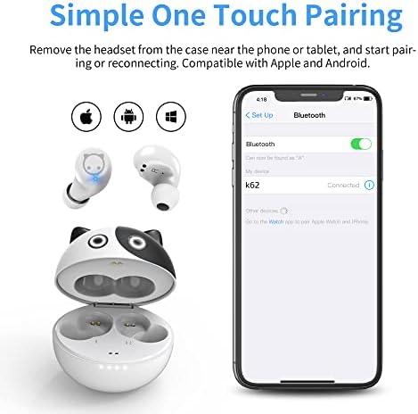 Adorable Kids’ Wireless Earbuds with Bluetooth 5.0 – Waterproof Sport Stereo Earphones for Seamless Connectivity and Enhanced Audio Experience – Perfect for Music, Gaming, and Learning on i Phone/Android – Fun, Durable Design with Noise Reduction and Built-in Mic