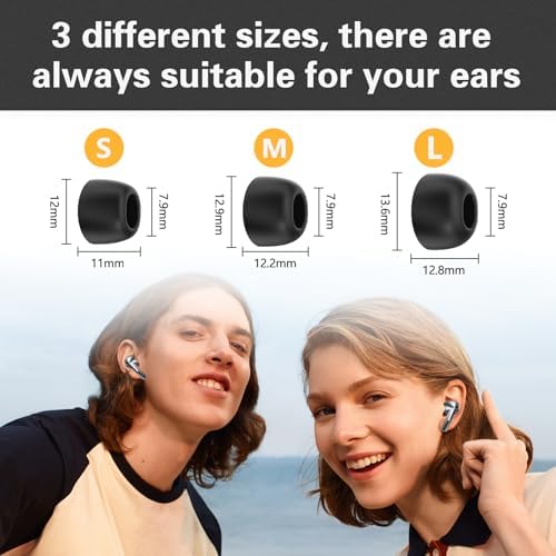 Memory Foam Replacement Ear Tips for Samsung Galaxy Buds3 Pro – Unrivaled Comfort & Secure Fit for Active Lifestyles, Premium Noise Isolation Medium Size, Ideal for Extended Listening Sessions and Enhanced Audio Experience