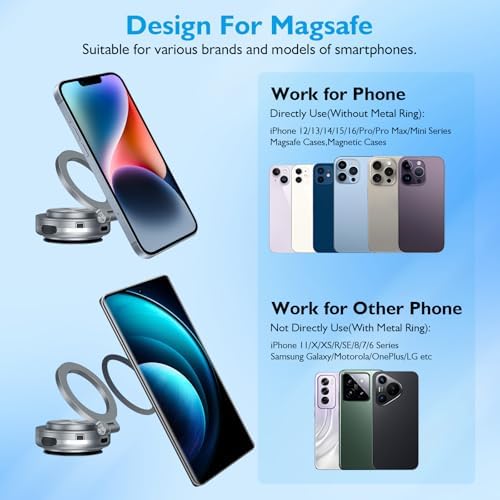 Revolutionize Your Driving Experience with the Electric Vacuum Magnetic Car Phone Mount – 360° Rotating Holder for Optimal Viewing, Universally Compatible with All Phones, Strong Suction for Smooth Surfaces, Effortless Installation & Enhanced Safety in Every Journey – Sleek Black Design for Any Car Interior