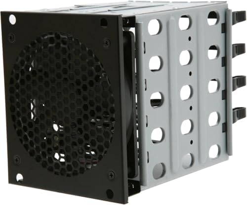 Elevate Your Storage Solutions with the Rosewill Hot-Swap SATA/SAS Hard Disk Drive Cage – Convert 3 x 5.25-Inch Bays to 4 x 3.5-Inch for Enhanced Performance and Seamless Access – Ideal for Efficient Data Management in Black Finish