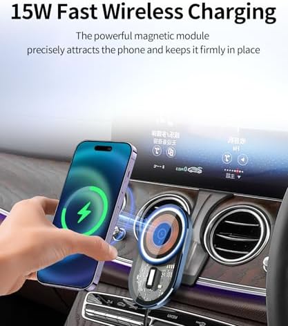 Elevate Your Mercedes Benz E Class (2016-2023) & CLS Class (2018-2023) Driving Experience with the Premium Wireless Charging Phone Holder – Featuring 360° Rotation, Seamless Integration, and Mag Safe Compatibility for Optimal Navigation and Safety Enhancements