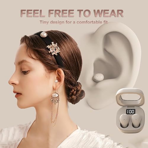 Ultra-Compact Bluetooth Invisible Earbuds for Sleep – Discreet Noise-Cancelling Mini Headphones Perfect for Side Sleepers and Work – Enhanced Comfort and Connectivity Features for an Immersive Audio Experience