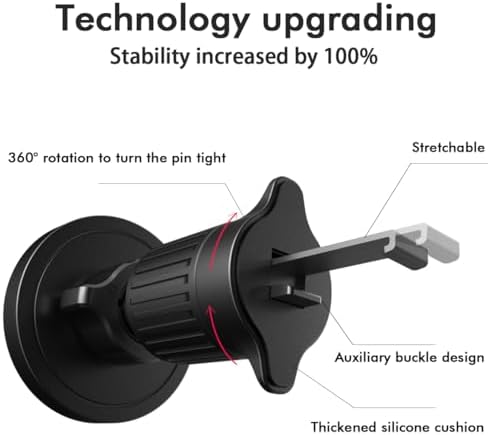 Vacuum Magnetic Mobile Phone Stand, Adjustable Car Phone Stand, Foldable and Retractable Magnetic Mobile Phone Stand, Suitable for Any Mobile Phone – Enhanced Compatibility and Speed