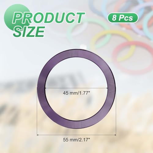 Enhance Your Wireless Charging Experience with PATIKIL 8-Piece Universal Magnetic Adapter Ring Set – Ultra-Thin Nickel-Iron Alloy Stickers for Optimal Phone Case Magnetization – Secure Your Device with Green Adhesive Rings for Car Mounts, Phone Grips, and Stands – Compatible with TPU/PC Cases, Easy Installation, Perfect for Tech-Savvy Users.