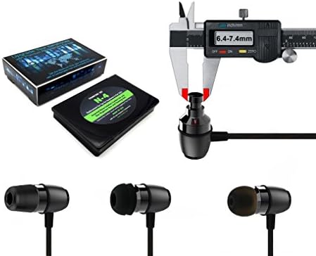 N-4 Premium Ear Tips Replacement Set for In-Ear Headphones – Versatile 6.4 mm to 7.4 mm Nozzle Compatibility with Custom Fit Memory Foam and Silicone Options, Cleaning Tool Included, Organized Storage Box for Enhanced Audio Experience and Comfort