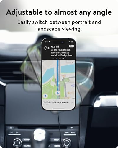 Mous Mag Safe Car Mount Phone Stand – Secure Suction Mount for i Phone 16/15/14/13/12 Series | Effortless 360° Rotation & Magnetic Alignment for Ultimate Convenience | Ideal for Hands-Free Navigation and Streaming