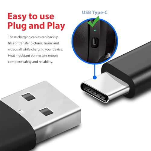 10 FT Ultimate Charger Pack for Kids’ Tablets & Kindle – 3 Durable USB Type C Cables for Fast Power Charging | Compatible with Android Tablets & Kindle Fire (7, 8, 10) | Ideal for Home and Travel Charging Solutions