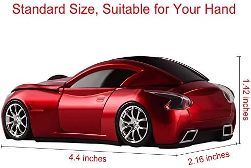 Sleek Yellow Wireless Car Mouse – Cool Sports Car Design for Enhanced Precision with 1600 DPI Optical Technology | Lightweight & Portable USB Receiver Mouse for Laptops, PCs, and Travel | Perfect Gift for Tech Lovers and Professionals