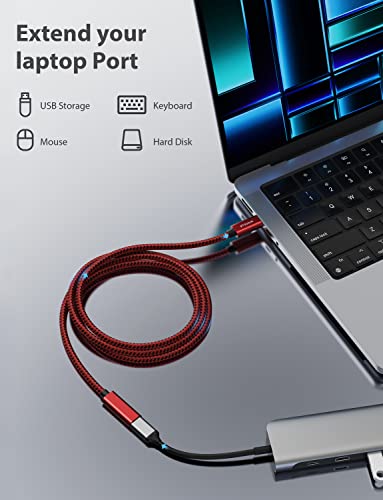 Stouchi 6.6 FT USB-C Extension Cable – Type C 3.1 Male to Female, Ultra-Fast Charging & Data Transfer for PSVR2, Galaxy S23, i Pad Mini/Pro, Mac Book Air M1/M2, and Mag Safe – Enhanced Connectivity & Durability for Gaming and Streaming