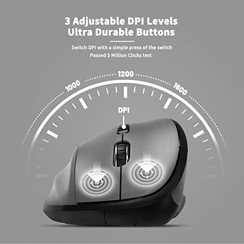 Revolutionize Your Workspace with the Green Ergonomic Wireless Mouse – Superior Vertical Design for Ultimate Comfort, Silent Clicks for Distraction-Free Focus, Long-Lasting Battery Life Powered by 1 AA Battery, Precision Control Up to 1600 DPI with USB Receiver Compatibility for PCs, Laptops, and Desktops
