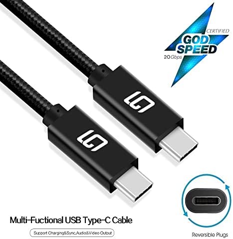 Ultra-Fast 20 Gbps USB-C to USB-C Cable – Premium Nylon Braided for Enhanced Durability | 100 W Rapid Charging & Dual 4 K/Single 5 K @60 Hz Video Support | Versatile 3.3 ft Length for Seamless Connectivity Across Devices | USB 3.1 & 3.2 Compatible | Perfect for Laptops, Smartphones, and Tablets