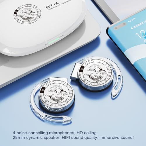 Discover the Ultimate Bluetooth V5.3 On-Ear Headphones for Active Lifestyles – Innovative Open Ear Design with Secure Earhooks, Featuring Advanced Noise Cancelling Technology and Extended Battery Life – Perfect Gift for Virgo Constellation Lovers and Music Aficionados – Enjoy Immersive Sound Quality Anywhere You Go