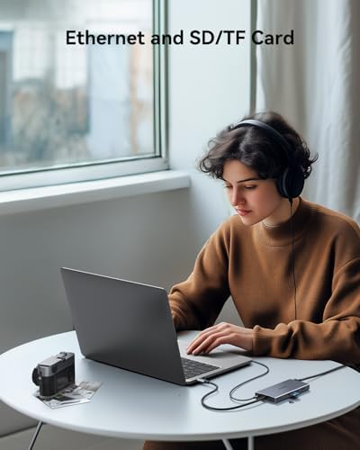 Transform Your Workspace with the Ultimate 9-in-1 USB C Hub Multiport Adapter for Mac Book Pro & Air – High-Speed 4 K HDMI Output, 100 W Power Delivery, and Effortless Connectivity for i Pad Pro, i Mac, and More – Enhance Productivity with 5 USB Ports and SD/TF Card Reader for Seamless Data Transfer and File Access