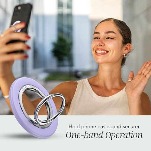 Cocomii Eco-Friendly 360° Magnetic Phone Ring Holder – Ultimate Grip and Kickstand for Mag Safe i Phones, Compatible with 16 Pro Max, 15, 14, 13, 12, Plus, Mini – Stylish Black Design for Enhanced Versatility and Secure Use