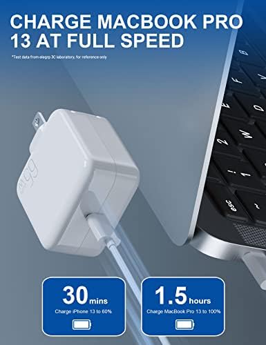 High-Speed 65 W USB-C Ga N Charger Cube with Foldable Plug – PD Power Delivery Fast Charging Block for i Phone, i Pad, Mac Book Pro, Galaxy, Pixel & More – Compact, Lightweight & Durable Travel-Friendly Design with Included USB-C Cable