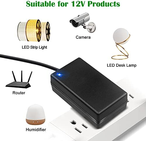 Le Tao Xing 12 V 4 A Power Supply Adapter – Reliable AC to DC Charger for LED Strip Lights & CCTV Systems | High-Efficiency 48 W Output with 5.5 mm x 2.5 mm Connector for Universal Compatibility and Rapid Power Delivery