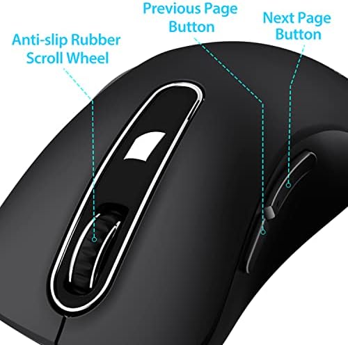 Upgrade Your Workflow with the Memzuoix 2.4 G Wireless Mouse – Ergonomic and Portable 1400 DPI USB Mouse for Laptop, PC & Desktop | 5 Customizable Buttons for Ultimate Control | Ideal for Professionals and Casual Users Alike
